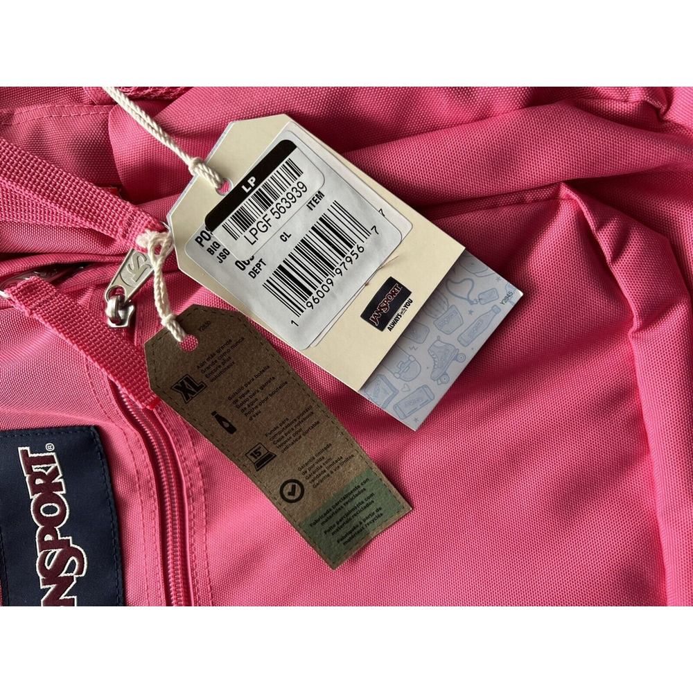 JanSport Big Student 17.5" Backpack - Posh Pink New With Tags Holds 15” Laptop - Picture 5 of 7